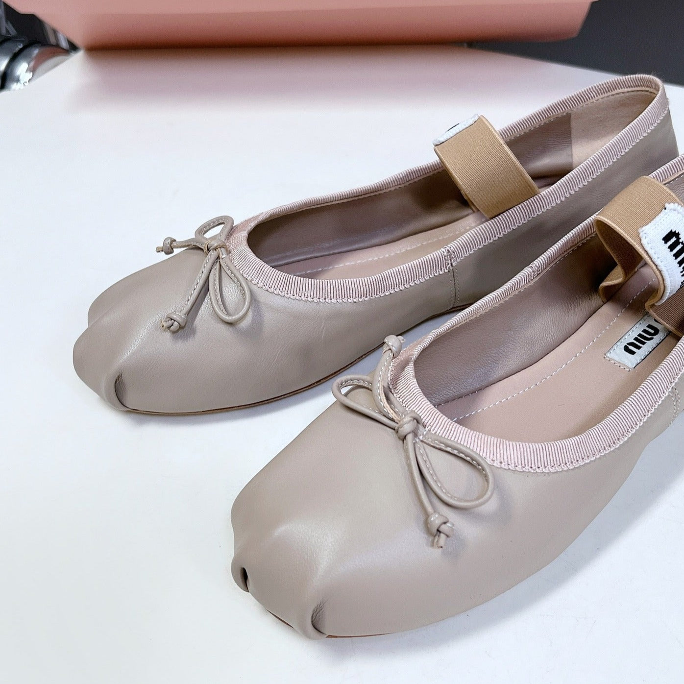 BALLET FLAT SHOES LIGHT NUDE SHEEPSKIN