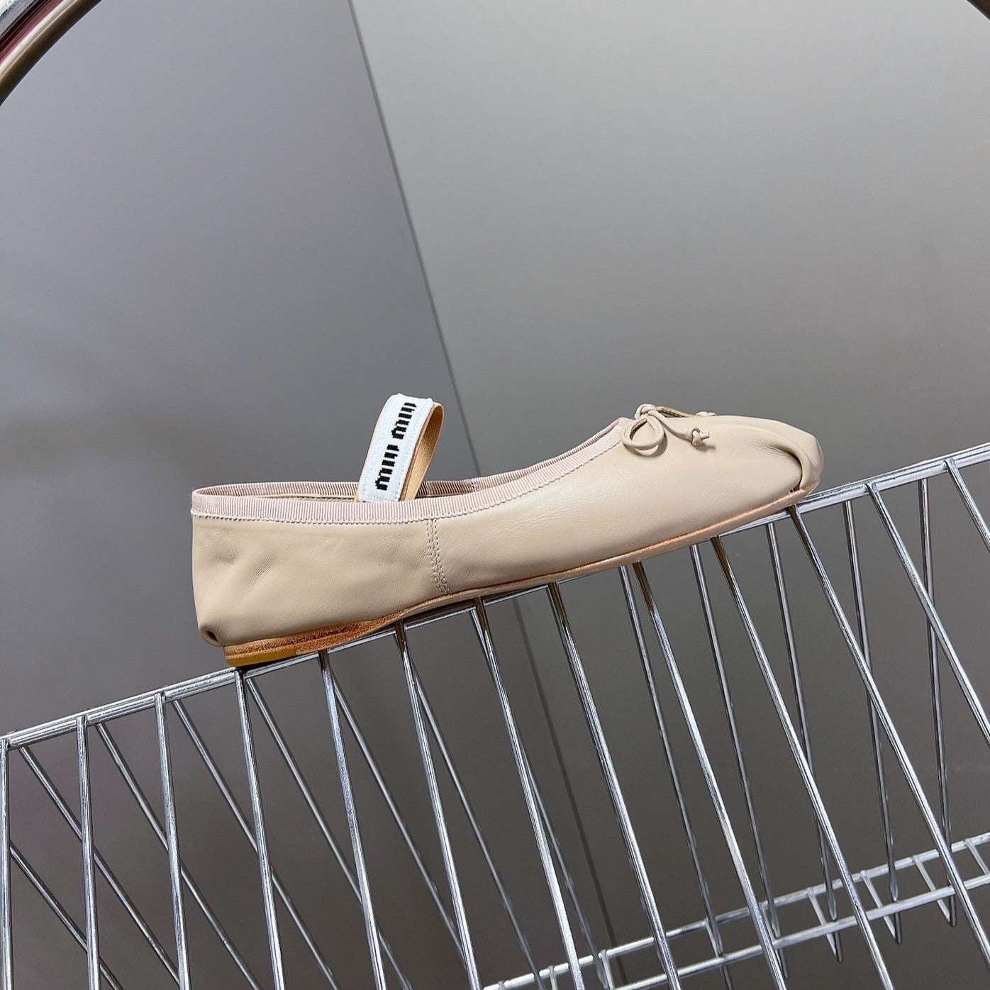 BALLET FLAT SHOES LIGHT NUDE SHEEPSKIN