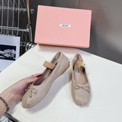 BALLET FLAT SHOES LIGHT NUDE SHEEPSKIN