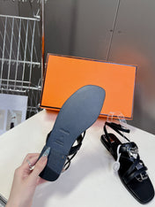 JUNE SANDAL BLACK CALFSKIN