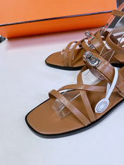 JUNE SANDAL CARAMEL CALFSKIN