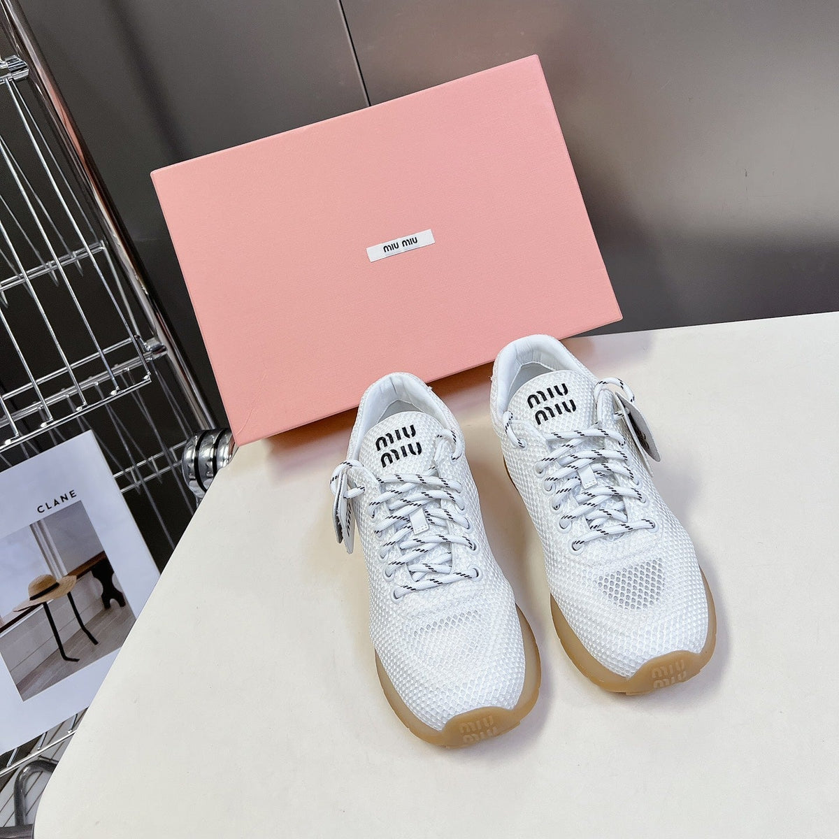 BASIC SNEAKERS IN WHITE MESH