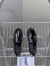 YSL 25S SAINT LAURENT LOAFERS IN BLACK PATENT CALFSKIN