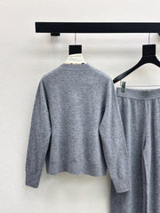 BURBERRY 25S CARDIGAN AND STRAIGHT-LEG PANTS SET 097