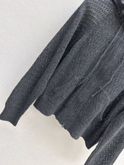 DIOR 25S HOODED KNIT CARDIGAN WITH CUTOUT DESIGN 616