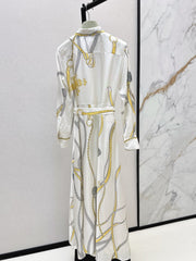 HERMES 25S LONG SILK DRESS 043