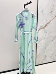 HERMES 25S LONG SILK DRESS 022