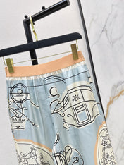 HERMES 25S WIDE‑LEG STRAIGHT PANTS 425