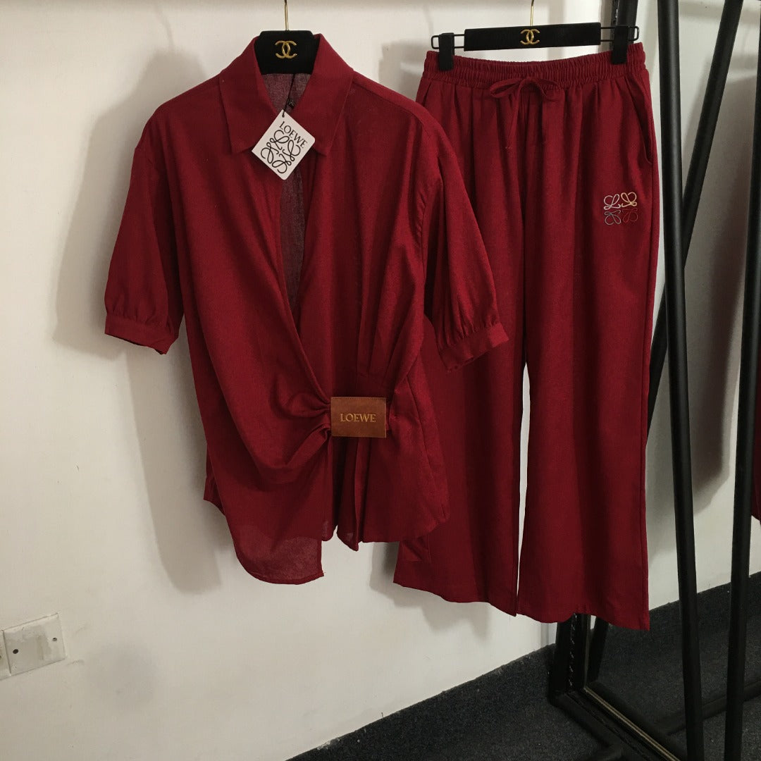 LOEWE SHIRT & STRAIGHT-LEG PANTS SET STYLE 165