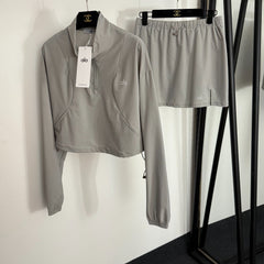 ALO LONG SLEEVE TOP & SPORTY SKIRT SET STYLE 79