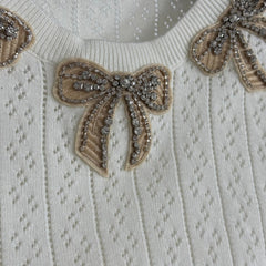 MIUMIU SHORT-SLEEVE KNIT TOP STYLE 397