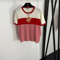 MIUMIU SHORT-SLEEVE KNIT TOP STYLE 360