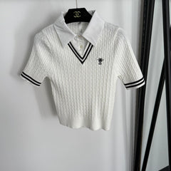 DIOR 25S SHORT-SLEEVE KNIT TOP STYLE 097