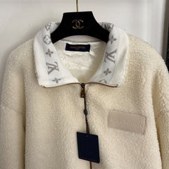 LV 25S STAND-COLLAR JACKET WITH SHEARLING LINING 0157