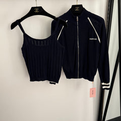 MIUMIU KNIT SET WITH CARDIGAN AND CAMI TOP STYLE 560
