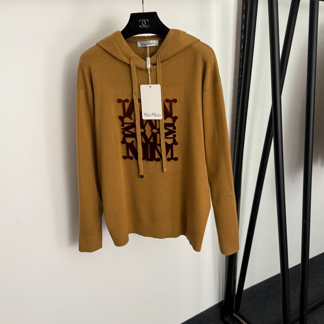 MAX MARA 25S HOODED LONG-SLEEVE KNIT SWEATSHIR 049