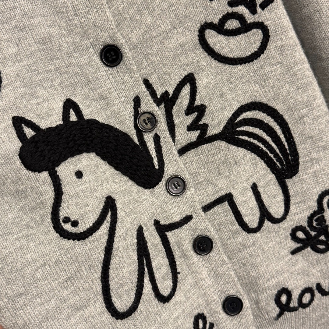 HERMES 25S KNITTED CARDIGAN JACKET 469