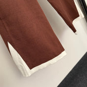 MIUMIU KNIT TOP AND STRAIGHT-LEG PANTS SET STYLE 857