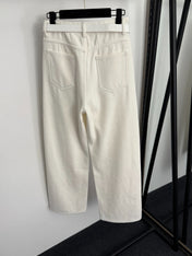 CHANEL 25S HIGH-WAISTED FLEECE-LINED JEANS 564