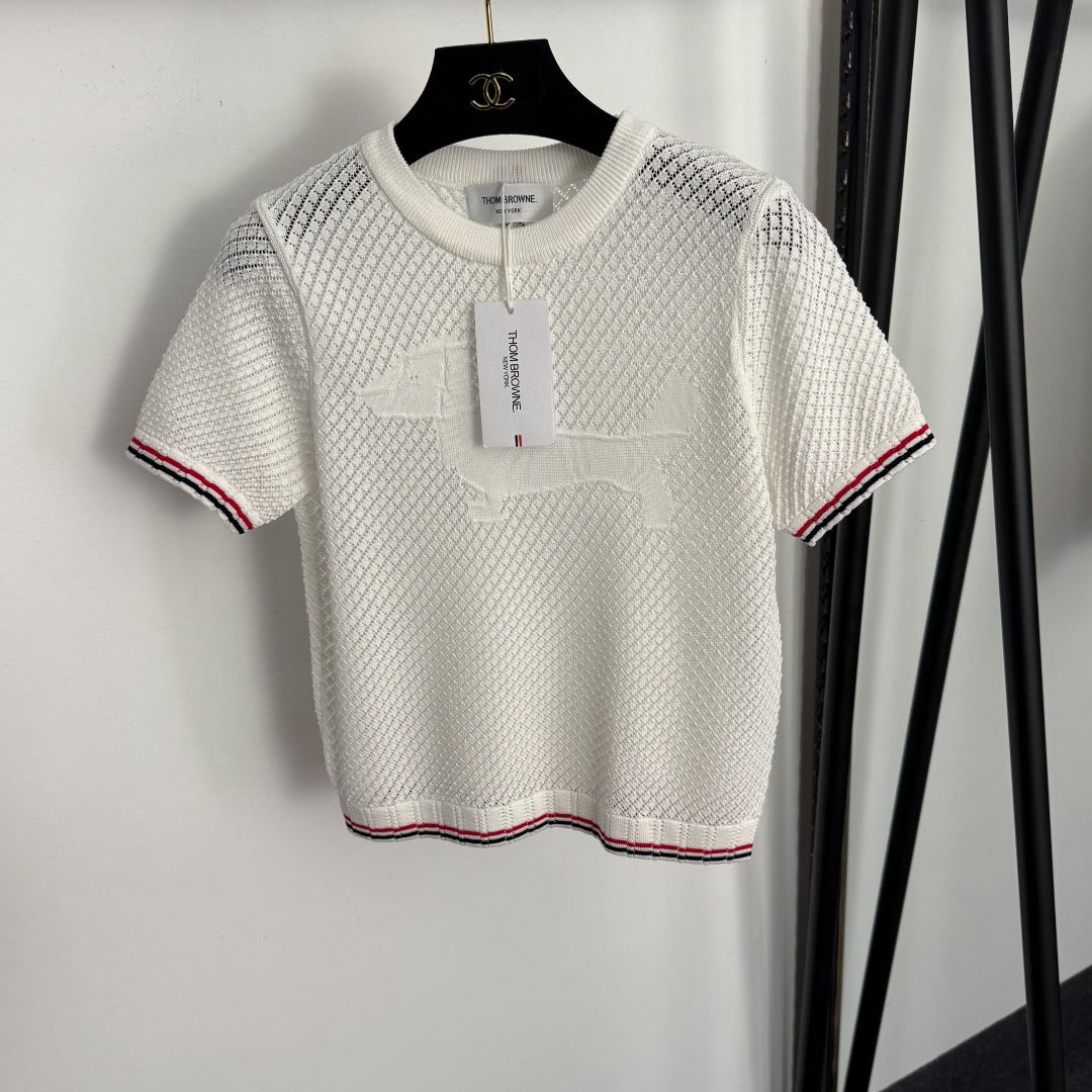 THOM 26S SHORT-SLEEVE KNIT TOP STYLE 26