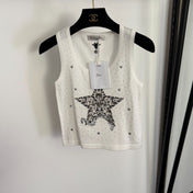 DIOR 26S RHINESTONE-EMBELLISHED KNITTED VEST 963