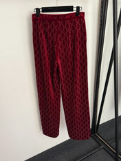 GUCCI 26S EMBELLISHED VELVET PANTS 97