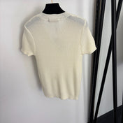 LORO PIANA 26S SHORT SLEEVE KNIT TOP 644