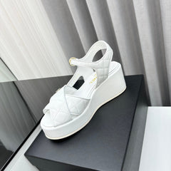 high heel sandal white quilted lambskin 95