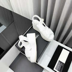 high heel sandal white quilted lambskin 95