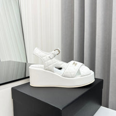 high heel sandal white quilted lambskin 95