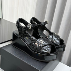 high heel sandals black quilted lambskin 95