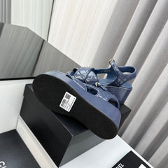 high heel sandals blue lambskin 95