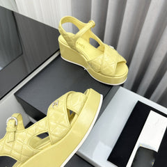 high heel sandals lime quilted lambskin 95