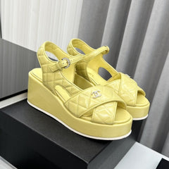 high heel sandals lime quilted lambskin 95