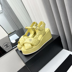 high heel sandals lime quilted lambskin 95