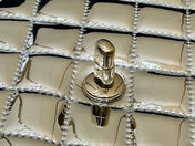 25S CHANEL STAR SILVER 23 IN METALLIC SILVER CALFSKIN
