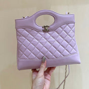 CHANEL 25S MINI SHOPPING BAG 23 IN LIGHT PURPLE CALFSKIN