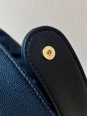 CHANEL 25S HALFMOON BAG 18 IN BLACK CALFSKIN