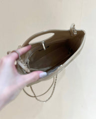 CHANEL 25S MINI SHOPPING BAG 23 IN WARM TAUPE CALFSKIN