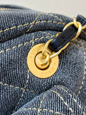 BOWLING BAG 33 IN SANTAS GRAY DENIM GOLD HARDWARE