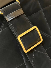 CHANEL HOBO 44 IN COCONEIGE BLACK NYLON VELVET GOLD HARDWARE