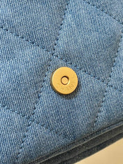 CHANEL 25S LARGE HOBO BAG 35 IN LIGHT BLUE DENIM GOLD HARDWARE