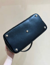 CHANEL 25S CAMBON LIGNE TOTE BAG 30 IN BLACK LAMBSKIN