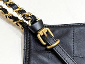 MEDIUM MAXI SHOPPING BAG 47 IN BLACK CALFSKIN GOLD-TONE METAL