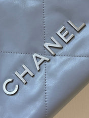 25S CHANEL HOBO MINI BAG 20 IN GREY LAMBSKIN