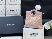 CHANEL 25S MINI SHOPPING BAG 23 IN LIGHT PINK LAMBSKIN AND SUEDE