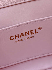 CHANEL 25S COCO CRUSH HANDLE 18 IN PINK CALFSKIN GOLD HARDWARE