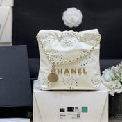 25S CHANEL MINI BAG 20 IN  IVORY LAMBSKIN