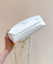 25S CHANEL MINI BAG 20 IN  IVORY LAMBSKIN