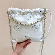 25S CHANEL MINI BAG 20 IN  IVORY LAMBSKIN